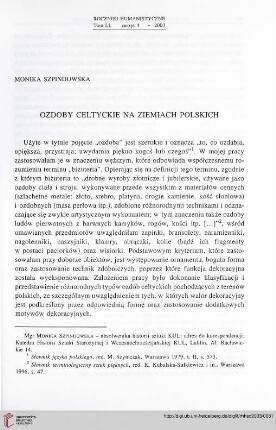 51: Ozdoby celtyckie na ziemiach polskich