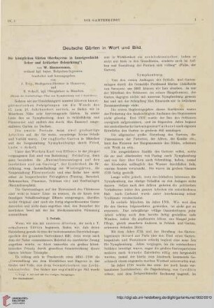 4: Die königlichen Gärten Oberbayerns in kunstgeschichtlicher und kritischer Beleuchtung, [1]