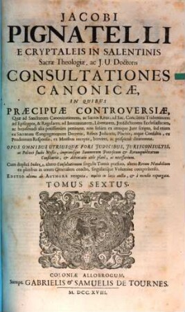 Consultationes Canonicae. 6