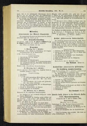 Lehrerverein der Diöcese Osnabrück : XXV. Generalversammlung