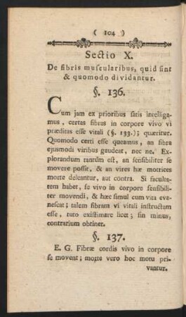 Sectio X. De fibris muscularibus, quid sint & quomodo dividantur.
