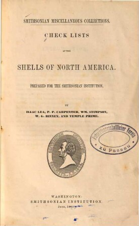 Check lists of the shells of North America