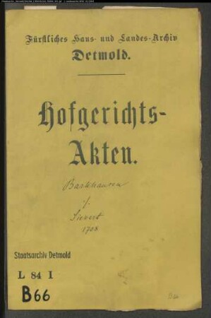 Barkhausen, Konduktor zu Horn gegen Christian Sievert in Heidenoldendorf