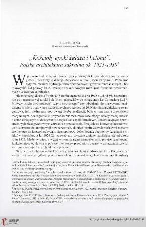 71: "Kościoły epoki żelaza i betonu" : polska architektura sakralna ok. 1925-1930 =