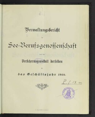 23.1910: Verwaltungsbericht : über d. Kalenderjahr ...