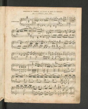 Sonatine de l'Opéra: La Scala di Seta de Rossini par J. Schmitt Oeuv: 264.