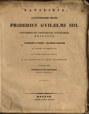 Legis Rubriae pars superstes : ad fidem aeris Parmensis exemplo lithographo exprimendam