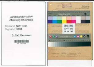 Entnazifizierung Hermann Szillat , geb. 15.11.1895 (Schlosser)