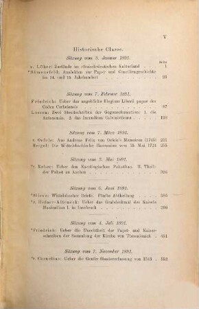Sitzungsberichte der Bayerischen Akademie der Wissenschaften, Philosophisch-Philologische und Historische Klasse, 1891
