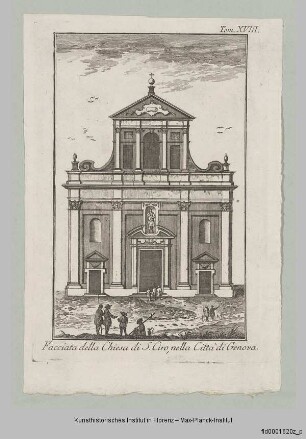 Die ehemalige Fassade von San Siro in Genua