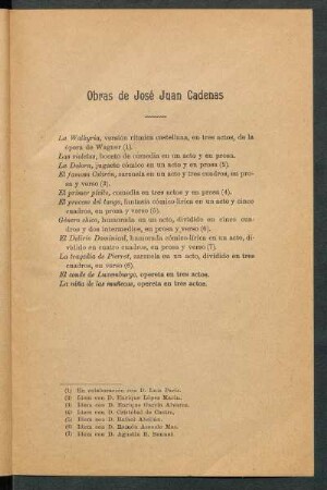 Obras de José Juan Cadenas