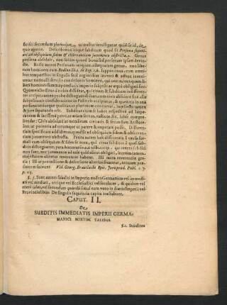 Caput II. De Subditis Immediatis Imperii Germanici Mixtim Talibus.