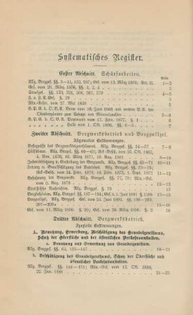Systematisches Register.