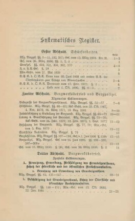 Systematisches Register.