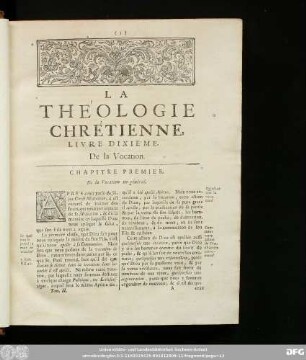 Chapitre Premier. De la Vocation en général.