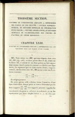 Troisième section.