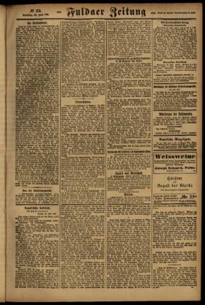 Zweite Ausgabe vom Samstag, den 30. Juli 1921.