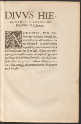 Divus Hieronymus In Catalogo scriptorum ecclesiasticorum.