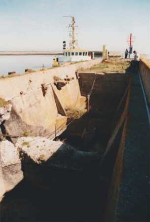 Beschädigte Mole, Hafen Langeoog/Nordsee