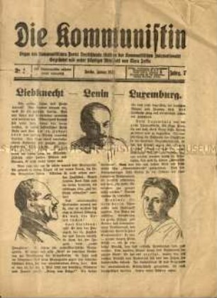 Die Kommunistin. 3. Jahrgang 1921 ; 7. Jahrgang 1925