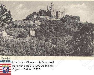 Braunfels, Schloss / Ansicht mit Stadt