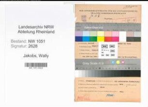 Entnazifizierung Wally Jakobs , geb. 10.09.1903 ()