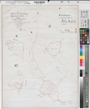 Ledde (Tecklenburg), Rentengutsache Ledde, Brouillonkarte Flur 4;9 u. 10