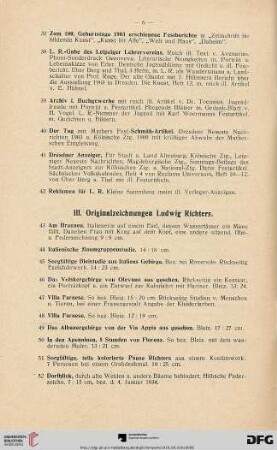 III. Originalzeichnungen Ludwig Richters (Nr. 43-65)