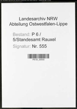 Sterberegister Standesamt Castrop-Rauxel Rauxel