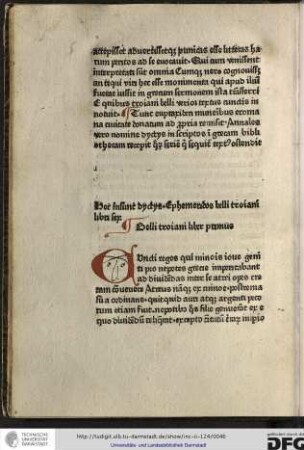 Belli troiani liber primus.