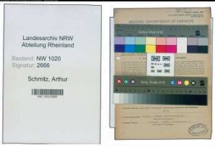 Entnazifizierung Arthur Schmitz , geb. 18.02.1900 (Werkmeister)