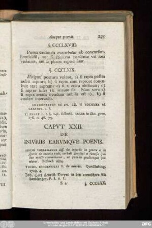 Caput XXII. De Iniuriis Earumque Poenis.