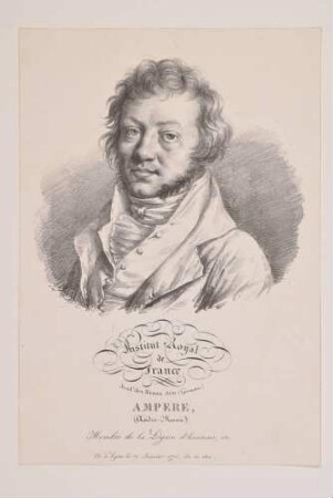 Bildnis Ampére, André-Marie (1775-1836), Mathematiker, Hochschullehrer, Physiker, Chemiker