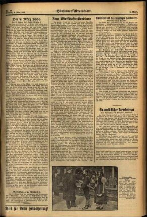 Zweite Ausgabe vom Mittwoch, den 09. März 1938.