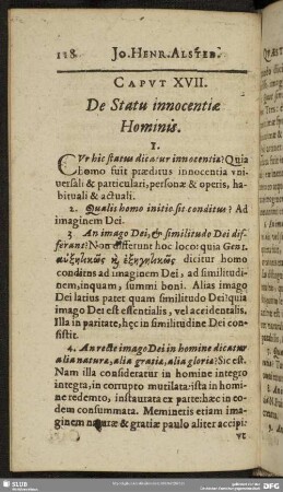 Caput XVII. De Statu innocentiae Hominis
