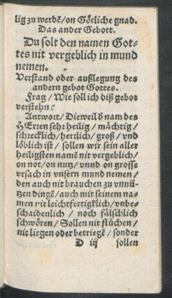Das ander Gebott.