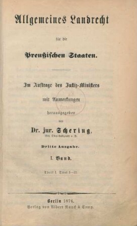 Bd. 1: Titel 1-11