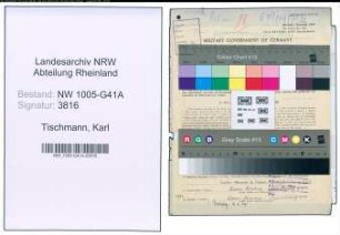 Entnazifizierung Karl Tischmann , geb. 04.02.1912 (Polizist)