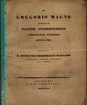 De Gregorio Magno eiusque placitis anthropologicis commentatio .... 2,1