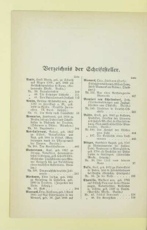 Verzeichnis der Schriftsteller