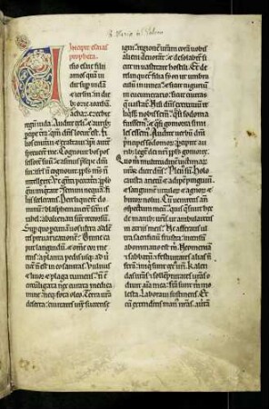 Zierinitiale (Buch Jesaia): V(isio Esaie filii amos)