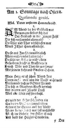 Am 1. Sonntage nach Ostern. - Am 5. Sonntage nach Ostern.