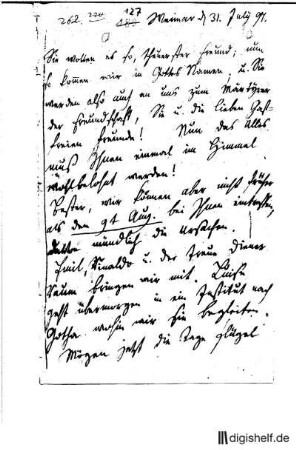 127: Brief von Caroline Herder an Johann Wilhelm Ludwig Gleim : Carolina (genannt Caroline) Maria Herder