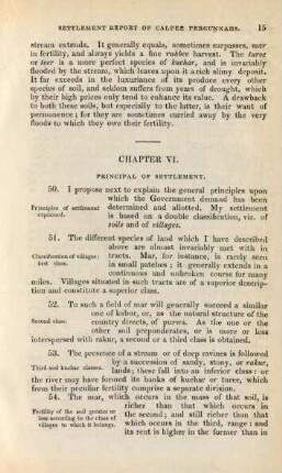 Chapter VI. Principal of settlement