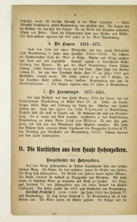 B. Die Kurfürsten aus dem Hause Hohenzollern