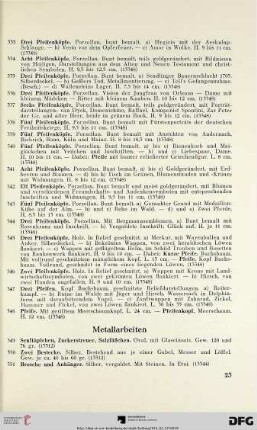 Metallarbeiten (Nr. 349-378)