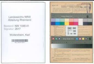 Entnazifizierung Karl Wollersheim , geb. 03.10.1920 (Polizist)