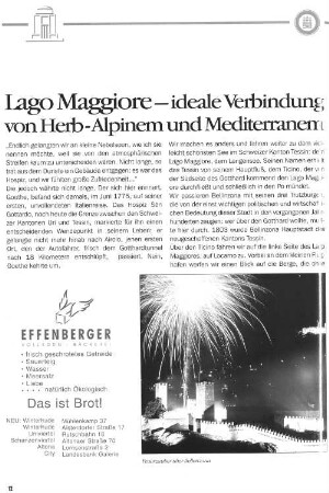 Lago Maggiore - ideale Verbindung von Herb-Alpinem und Mediterranem
