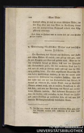 2. Bereitung künstlicher Weine aus verschiedenen Früchten.