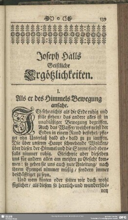 Joseph Halls Geistliche Ergötzlichkeiten